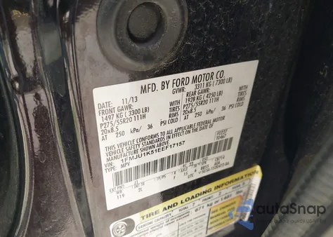 2014 Ford Expedition Limited from USA, damaged, VIN 1FMJU1K51EEF17157